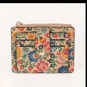 Flower Print Cork Wallet
